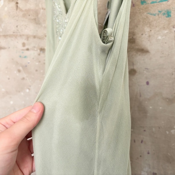 Vtg Scala Silk Beaded Dress Drop Waist Fairy Dress - Picture 7 of 10